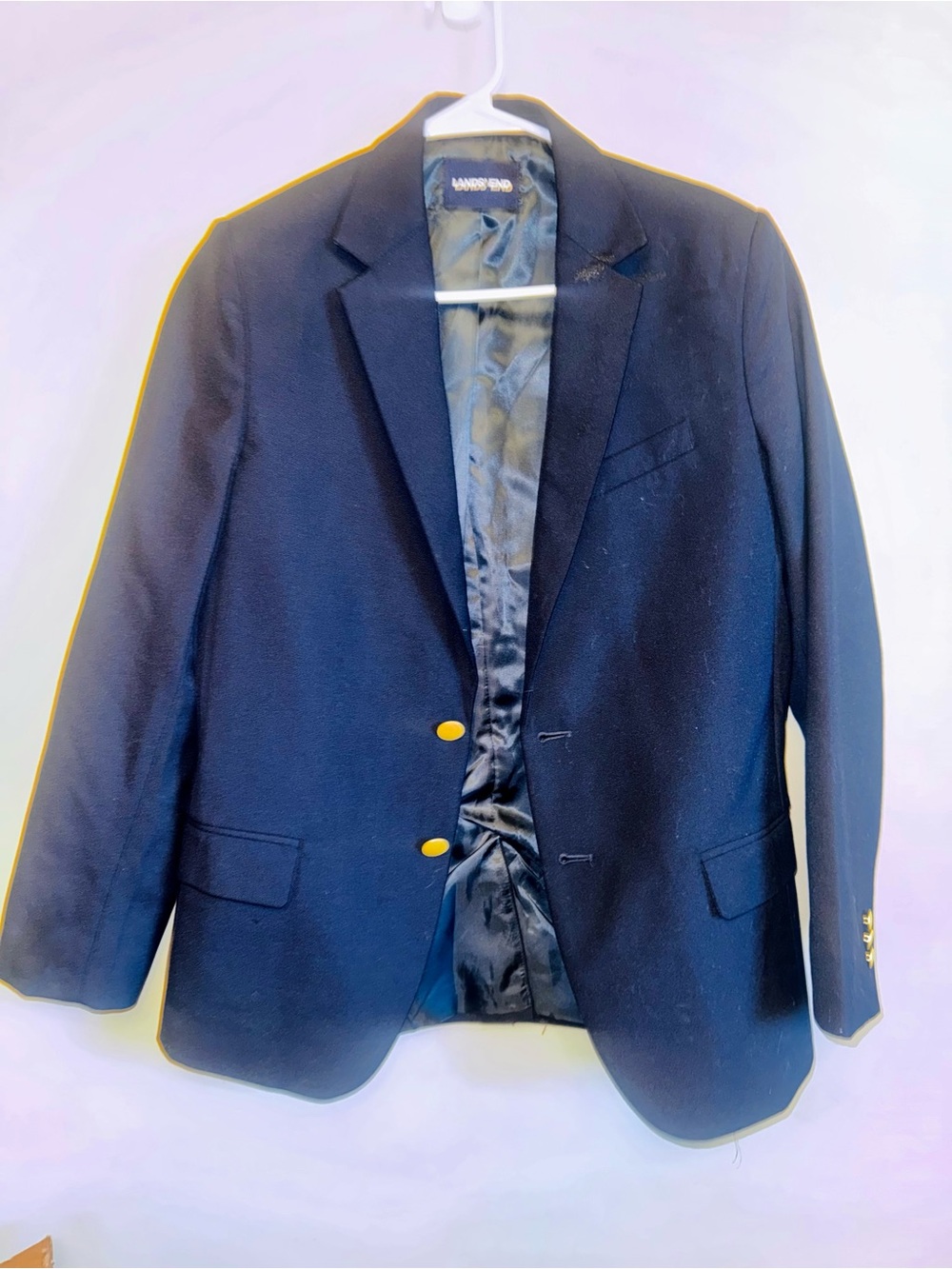 Lands' End Navy Blazer with Gold Buttons